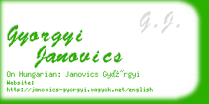 gyorgyi janovics business card